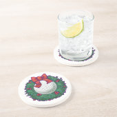 Golf Ball Kerstmis Zandsteen Onderzetter (Zijkant)