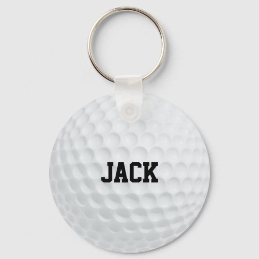 Golf Ball Kijk op persoonlijke titel Sleutelhanger (Achterkant)