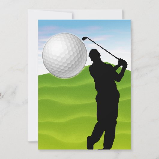 Golf Ball komt naar je toe Kaart (Voorkant)