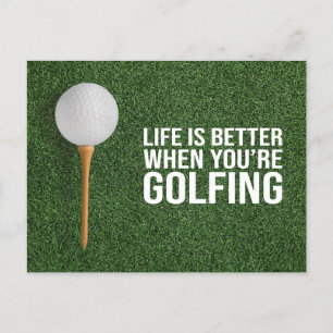 Golf Ball leven is beter als je golft Briefkaart