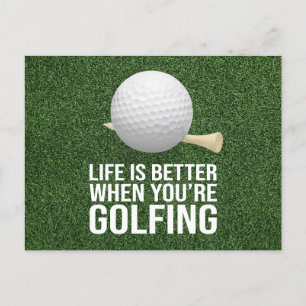 Golf Ball leven is beter als je golft Briefkaart