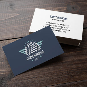 Golf Ball Logo   Golf Pro of Instructor Visitekaartje