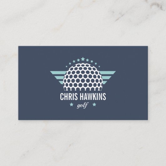 Golf Ball Logo | Golf Pro of Instructor Visitekaartje (Voorkant)