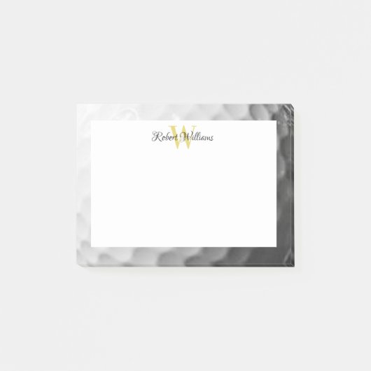 Golf Ball look Monogram op maat Post-it® Notes (Voorkant)