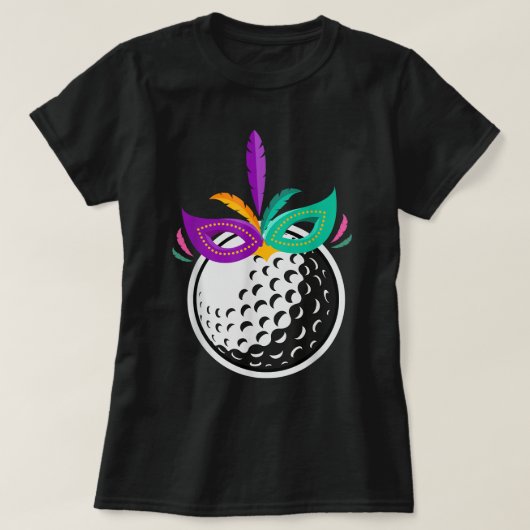 Golf Ball Mardi Gras - NOLA Mardi Gras Golfer T-shirt (Design voorkant)
