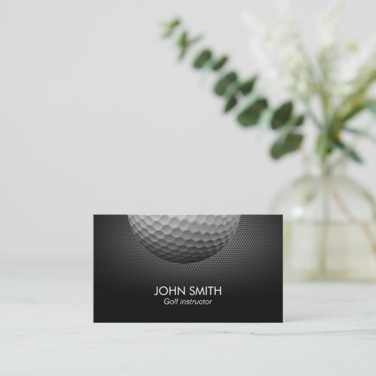 Golf Ball Metal Background Professional Golf Visitekaartje (Staand voorkant)