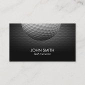 Golf Ball Metal Background Professional Golf Visitekaartje (Voorkant)