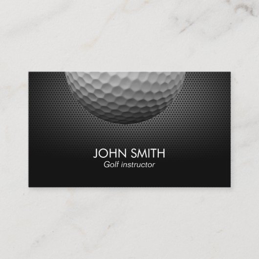 Golf Ball Metal Background Professional Golf Visitekaartje (Voorkant)