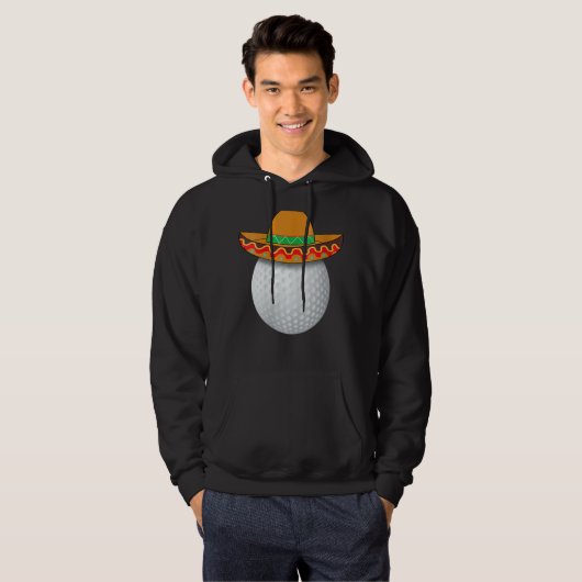 Golf Ball Mexican Sports Cinco De Mayo Mexican Fie Hoodie (Voorkant volledig)