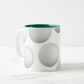 Golf Ball-Mok Tweekleurige Koffiemok (Voorkant links)