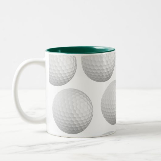 Golf Ball-Mok Tweekleurige Koffiemok (Links)