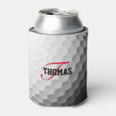 Golf Ball Monogram Gepersonaliseerd Blikjeskoeler (Blikje Voorkant)