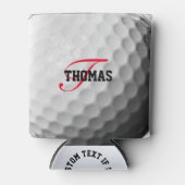Golf Ball Monogram Gepersonaliseerd Blikjeskoeler (Voorkant)