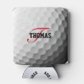 Golf Ball Monogram Gepersonaliseerd Blikjeskoeler (Achterkant)