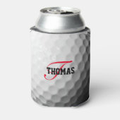 Golf Ball Monogram Gepersonaliseerd Blikjeskoeler (Blikje Achterkant)