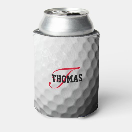 Golf Ball Monogram Gepersonaliseerd Blikjeskoeler (Blikje Achterkant)