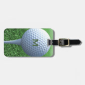 Golf Ball Monogram Golf Bags Bagagelabel (Voorkant horizontaal)