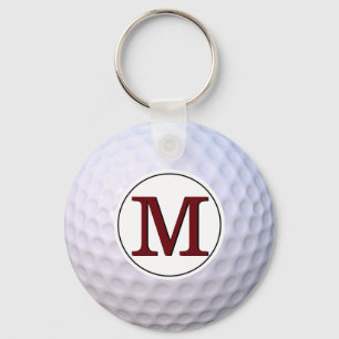 Golf Ball Monogram Golfer van de Groenen Sleutelhanger