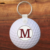 Golf Ball Monogram Golfer van de Groenen Sleutelhanger (Voorkant)