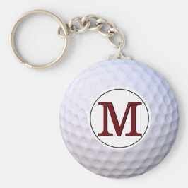 Golf Ball Monogram Golfer van de Groenen Sleutelhanger