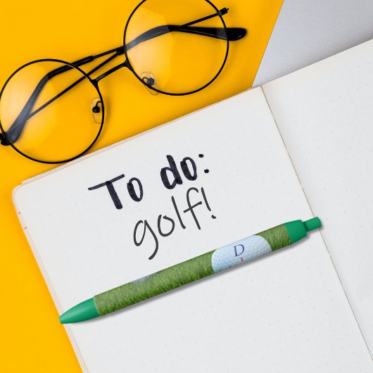 Golf Ball Monogram Golfer's Green Pen