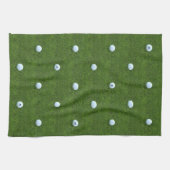 Golf Ball Monogram Green Golfer Kitchen Towel Theedoek (Horizontaal)