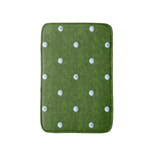 Golf Ball Monogram Green Grass Large Bath Mat (Voorkant Verticaal)