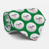 Golf Ball Monogram - Naam en nummer toevoegen Stropdas (Opgerold)
