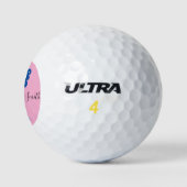 Golf Ball Moon Pink Floral Golfballen (Logo)