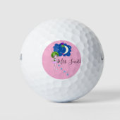 Golf Ball Moon Pink Floral Golfballen (Voorkant)