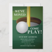 Golf Ball Moving Announcement-kaart Kaart (Voorkant)