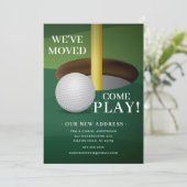 Golf Ball Moving Announcement-kaart Kaart (Staand voorkant)