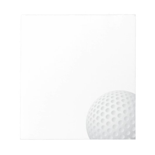 Golf Ball Notitieblok (Voorkant)