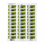 Golf Ball on Green Grass Course - Gepersonaliseerd Etiket (Full Sheet)