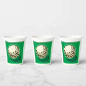 Golf Ball on Green Papieren Bekers