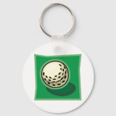 Golf Ball on Green Sleutelhanger (Voorkant)