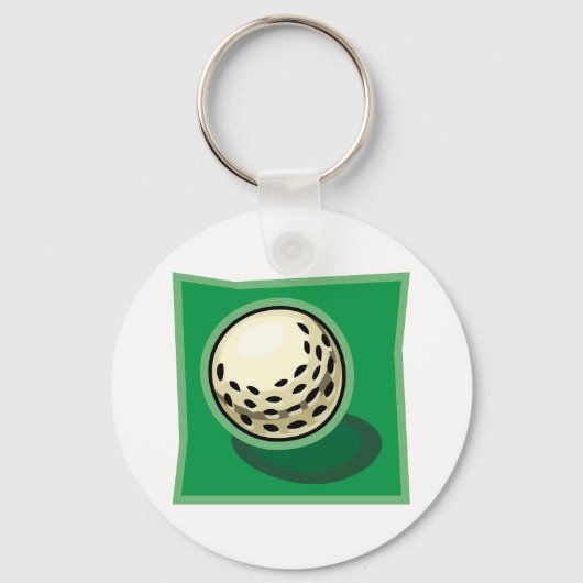 Golf Ball on Green Sleutelhanger (Voorkant)