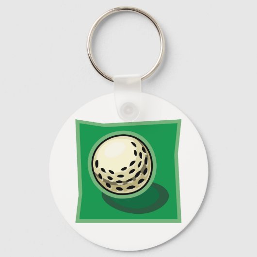Golf Ball on Green Sleutelhanger (Achterkant)