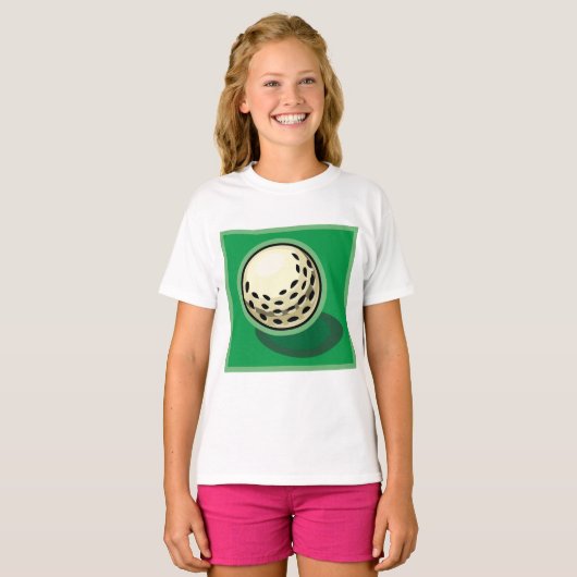 Golf Ball on Green T-shirt (Voorkant volledig)