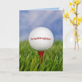 Golf Ball on T-shirt voor kleindochtersdagkaart Kaart (Gele Bloem)