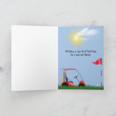 Golf Ball on T-shirt voor oom Kaart (Binnen)