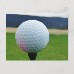 Golf Ball op een golfbaan in een berg Briefkaart