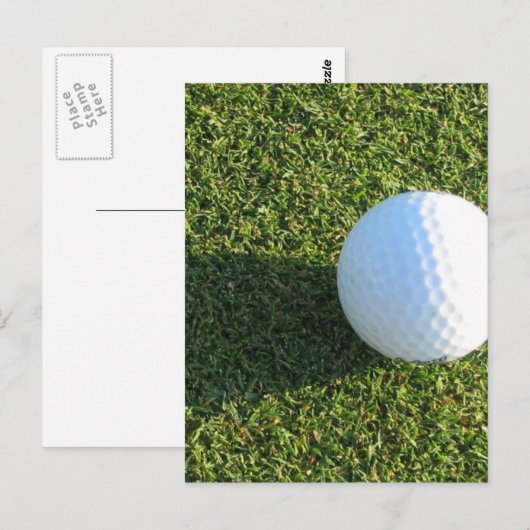 Golf Ball op Golf Green Briefkaart (Voorkant / Achterkant)