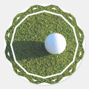Golf Ball op Golf Green Stickers