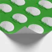Golf Ball op Grass Cadeaupapier (Hoek)