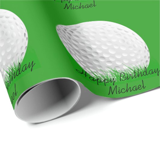 Golf Ball op Grass Cadeaupapier (Rol Hoek)