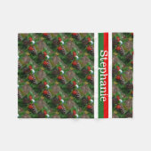 Golf ball op maat gemaakt met de naam Rood en Groe Fleece Deken (Voorkant (Horizontaal))