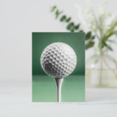 Golf Ball op T-shirt Briefkaart (Staand voorkant)