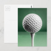 Golf Ball op T-shirt Briefkaart (Voorkant / Achterkant)