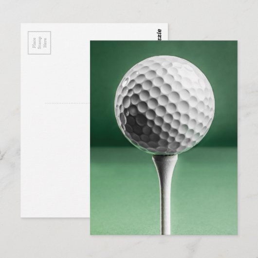 Golf Ball op T-shirt Briefkaart (Voorkant / Achterkant)